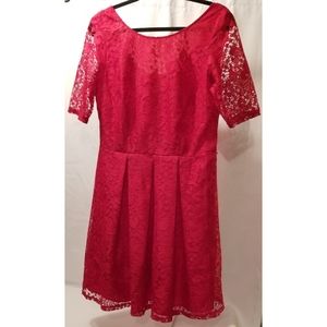 Red hot floral lace Danny & Nicole Dress